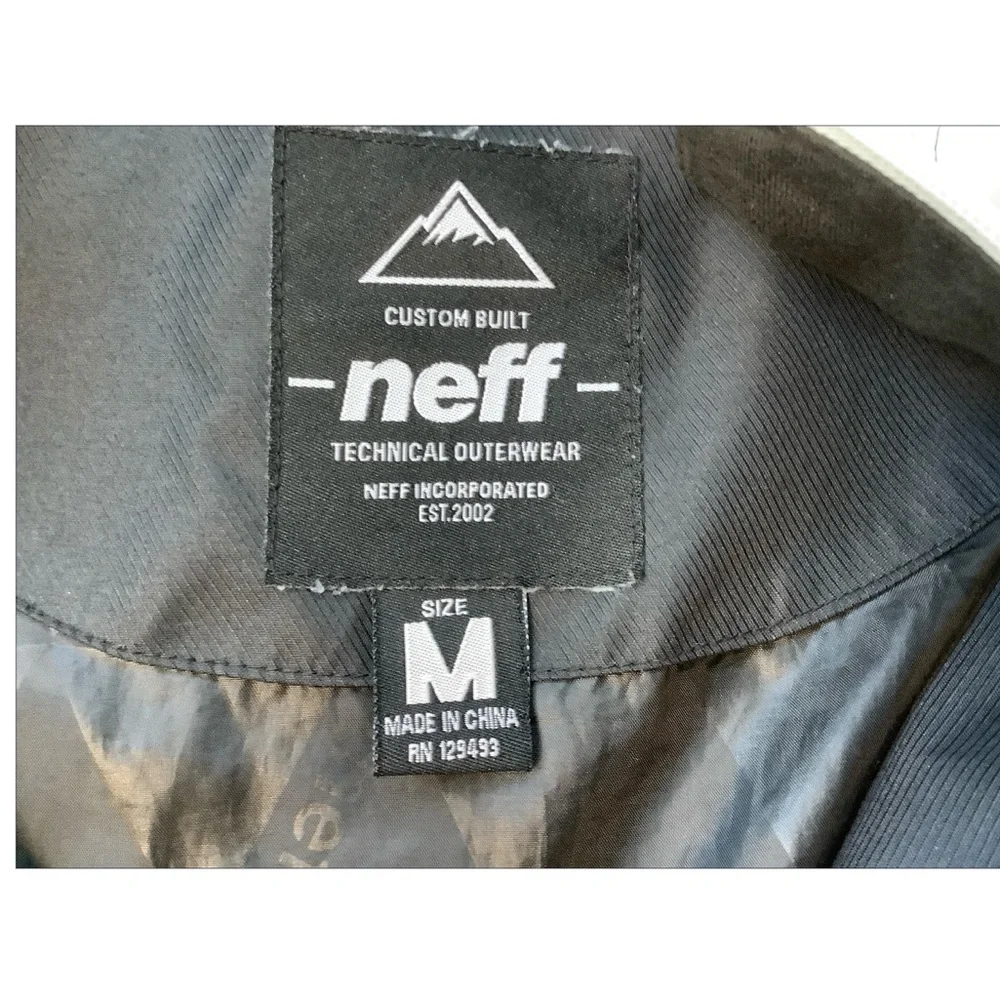 Neff Destroyer 2 Men's Snowboard/Ski Jacket Black White Camo Size Medium - Picture 3 of 12